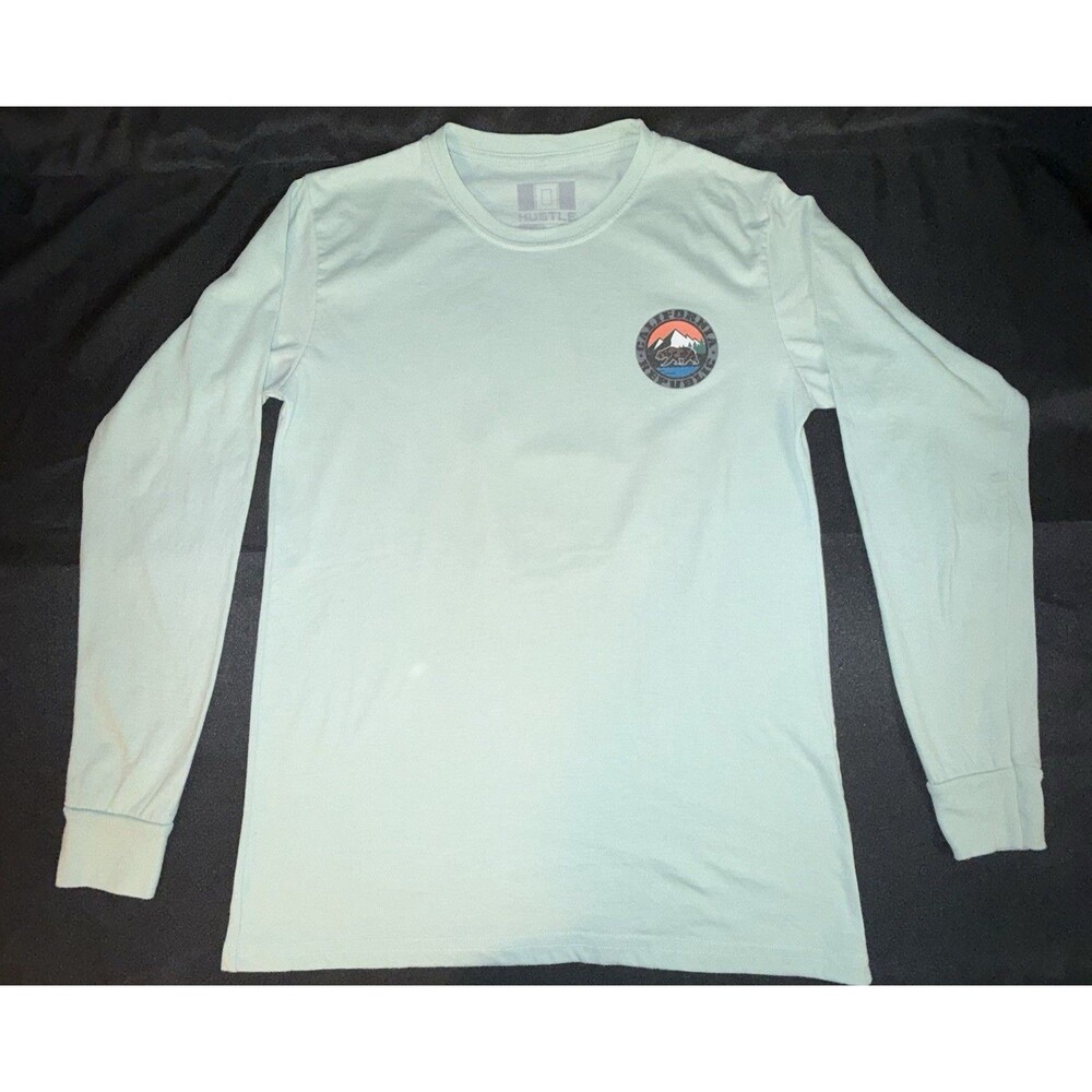 Hustle California Republic Men’s M Long Sleeve Graphic T-Shirt Bear Tee